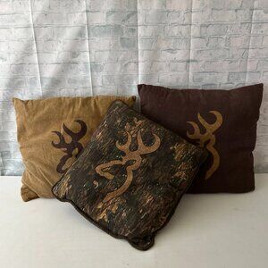 SET OF 3 BROWNING THROW PILLOWS